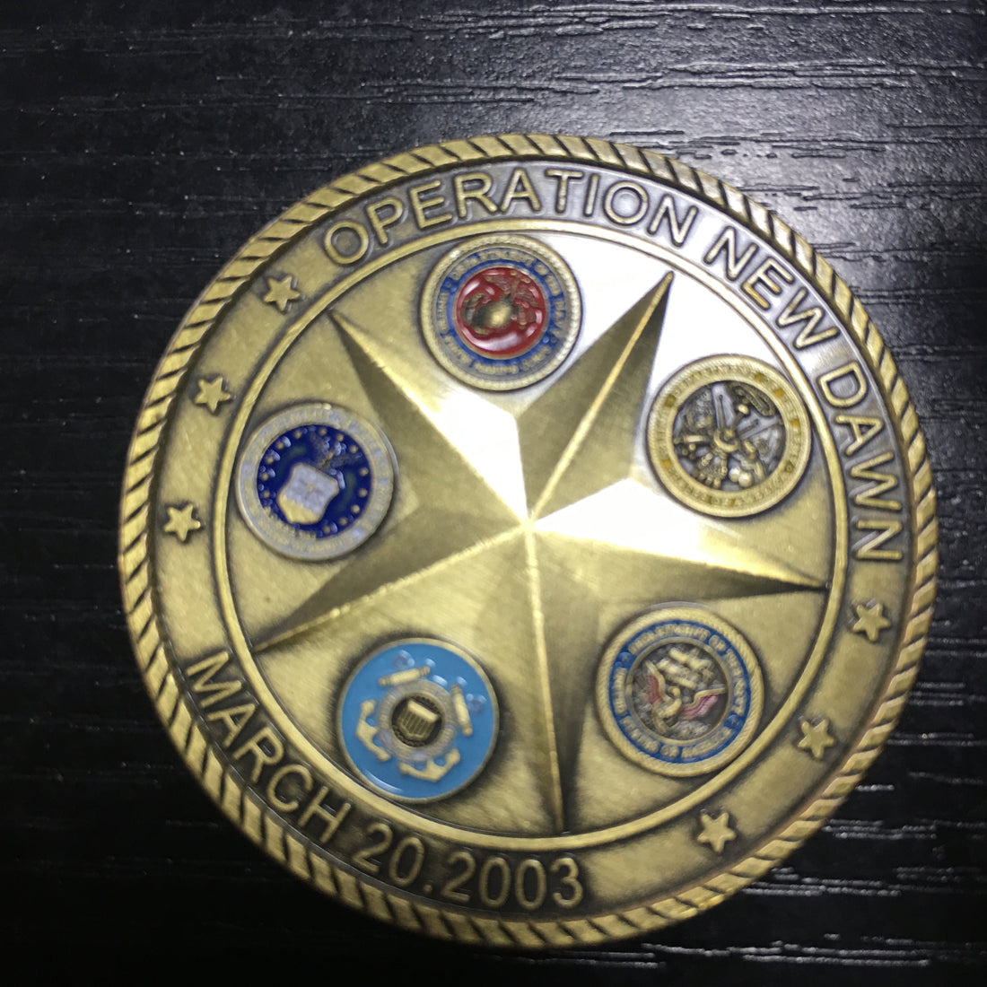 Challenge coin of Saint George pray for us, Operation Iraqi Freedom,