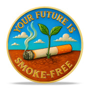 Quit Smoking Your Future is Smoke-Free Sobriety Coin
