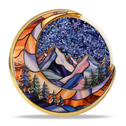 ✨✨Personalized Glittering Mesmerizing Mountain & Moon Flow Sand Sobriety Coin