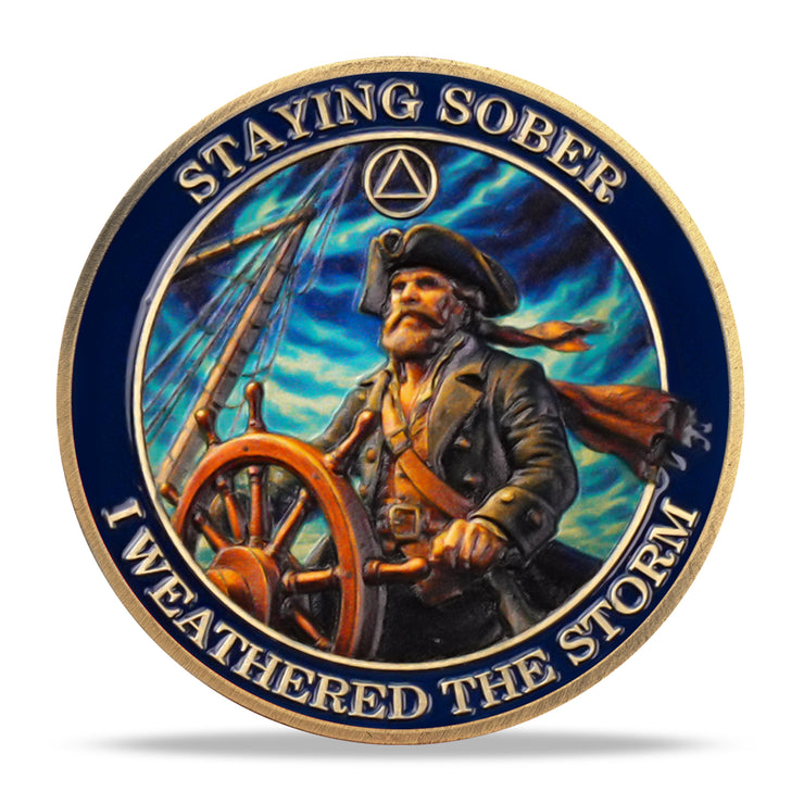 Guided by Light Sobriety Challenge Coin