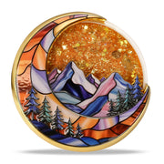 ✨✨Personalized Glittering Mesmerizing Mountain & Moon Flow Sand Sobriety Coin