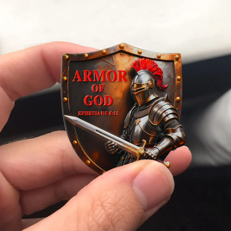 Knight Christian Faith ShieldArmor of God Challenge Coin with Ephesians 6:11