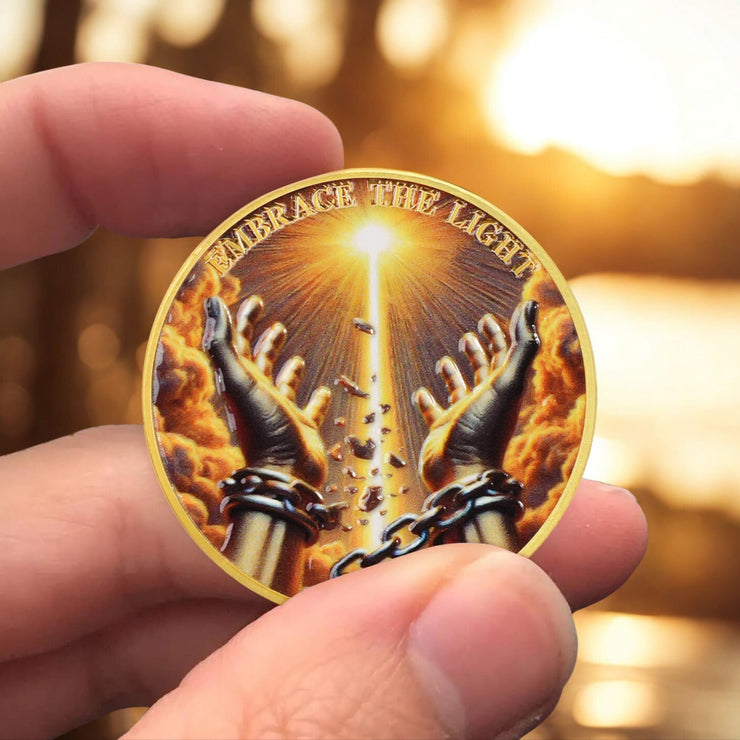 Breaking The Shackles Affirmation Sobriety Coin