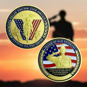 Salute to Veterans Challenge Coin Sliver Military Coin