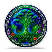 Glow Forest Cat Sobriety Coin
