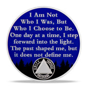 Personalized Rooted in Strength Sobriety Coin – Bear & Aurora Design