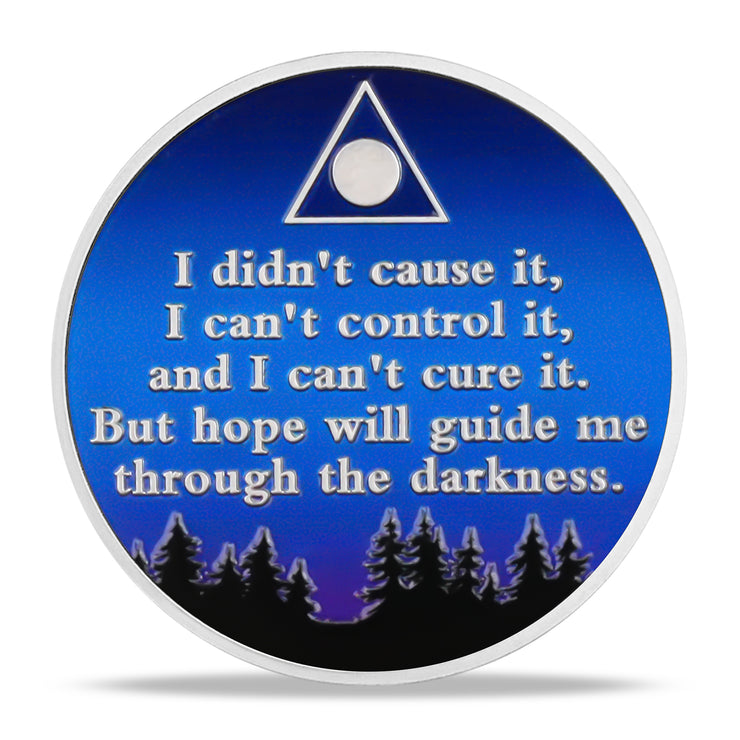 Gazing at Shooting Stars Sobriety Coin