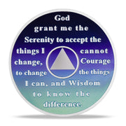 Personalized Metallic Aurora Wings Sobriety Coin