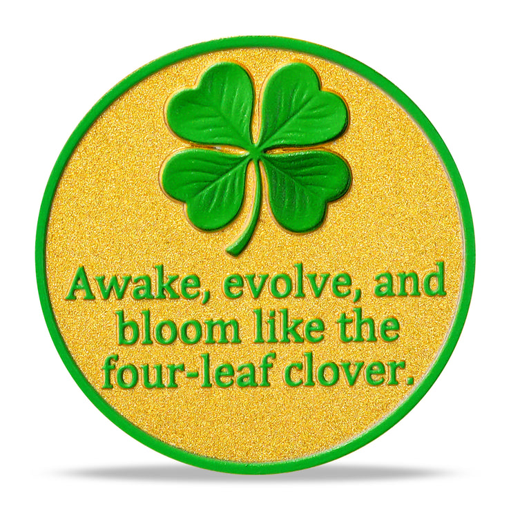 Four-Leaf Clover Sobriety Coin