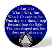Personalized Rooted in Strength Sobriety Coin – Bear & Aurora Design