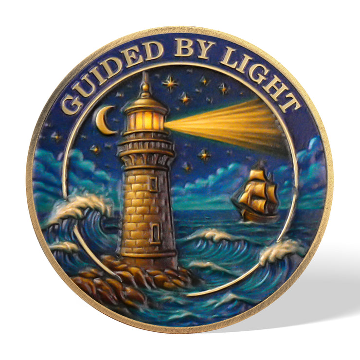 Guided by Light Sobriety Challenge Coin