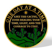 Cactus Flower Sobriety Coin