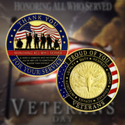 US Military Veterans Thank You for Your Service Army Appreciation Challenge Coin