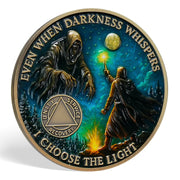 Personalized Darkness Whisper Recovery Sobriety Coin
