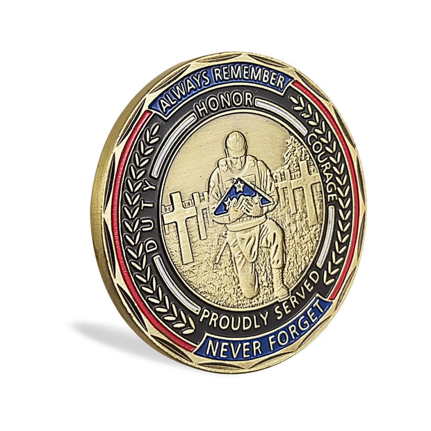 5 Pcs Veterans Military Challenge Coin Retirement Gift Coin Set