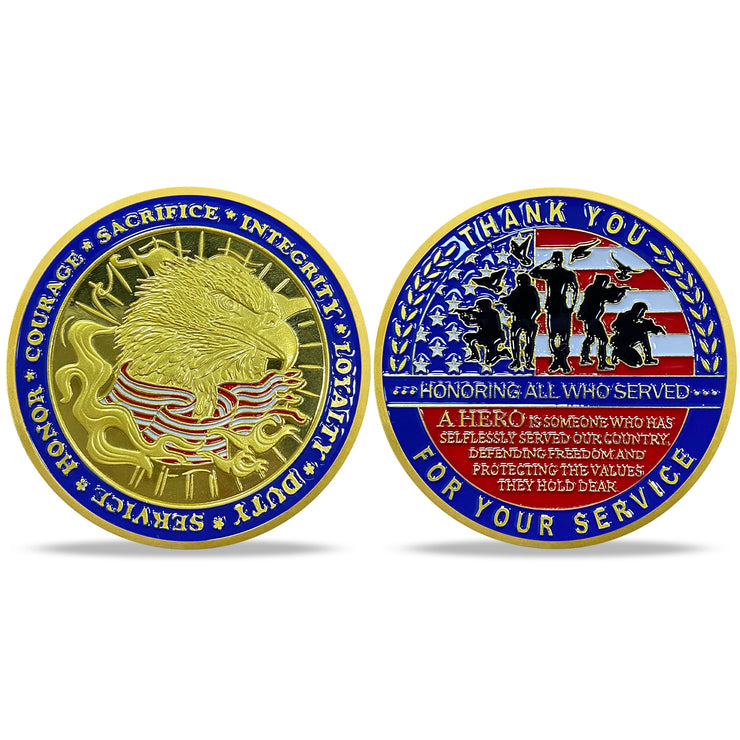 Thank You For Your Service Challenge Coins-AtSKnsk