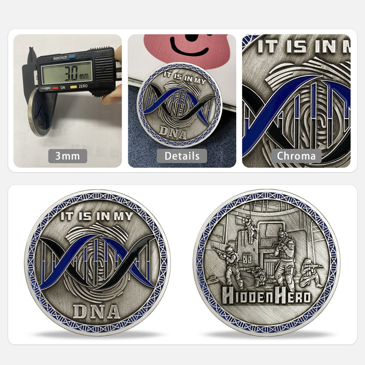 Hidden Hero Police Challenge Coin