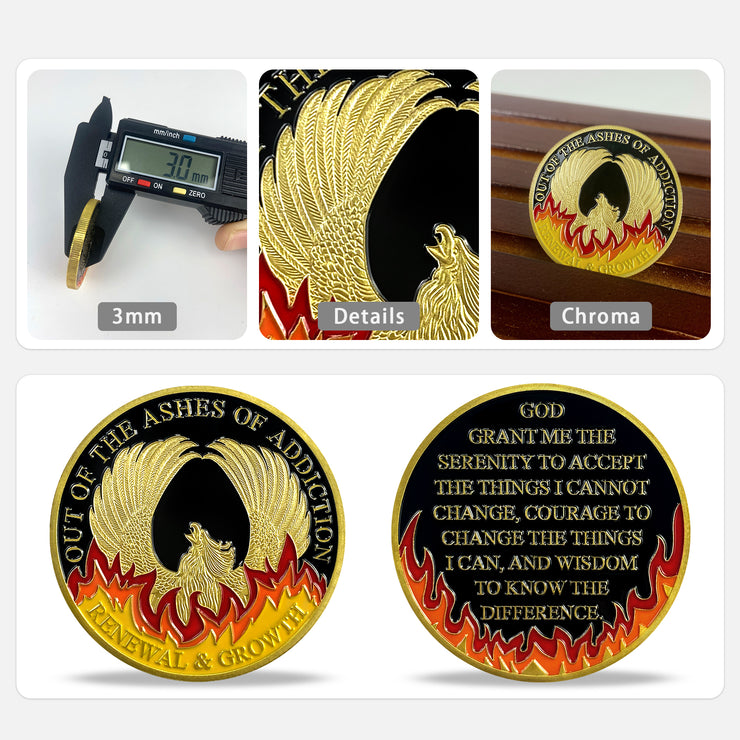 Reborn Phoenix Inspiring Challenge Coin Gift Home Furnishing Coin