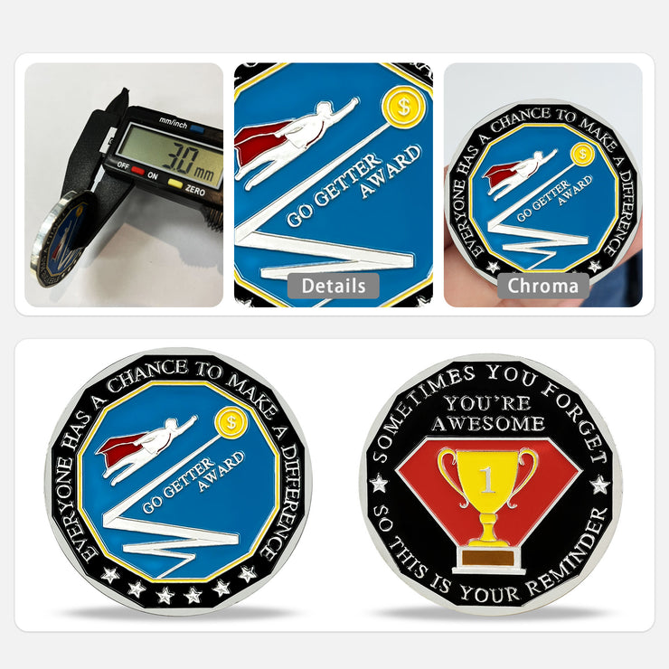 5 Pcs You’re Awesome Employee Appreciation Coin Inspirational Gift Set