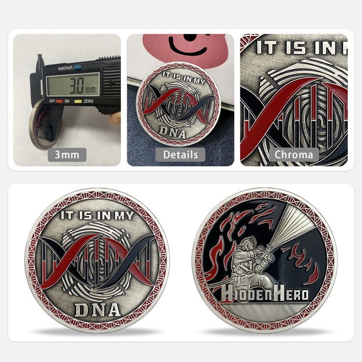 Hidden Hero Firefighter Challenge Coin
