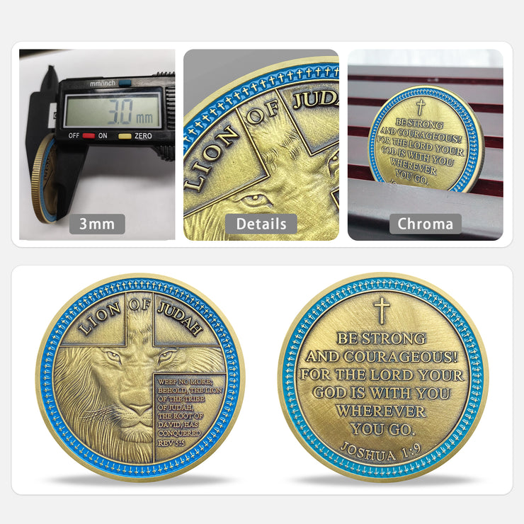Lion of Judah Crosses Challenge Coin