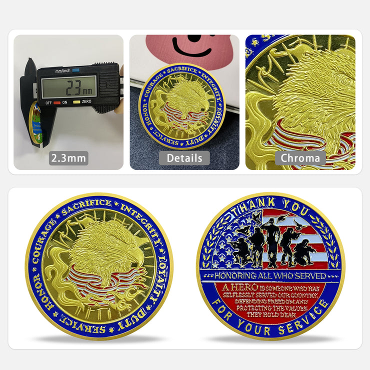 Thank You For Your Service Challenge Coins-AtSKnsk