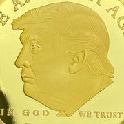 Trump 2024 Save America Again Challenge Coin 3D Gold Finish Collectible Gift Coin
