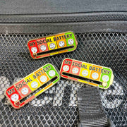 5 States Emoji Social Battery Slipping Lapel Pin