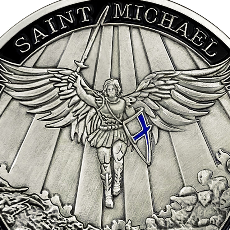 Winged Angel Police Badge Challenge Coin