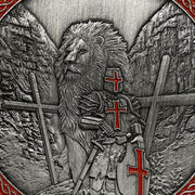 Knights Templar With Lion Cross Challenge Coin