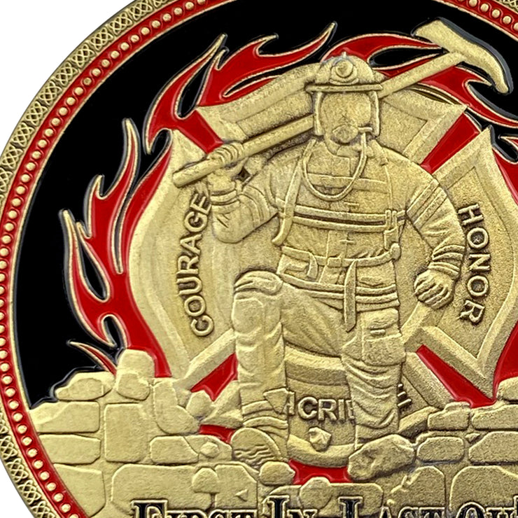 Fire Department Firefighter Brother Challenge Coin Thank You Appreciation Coin