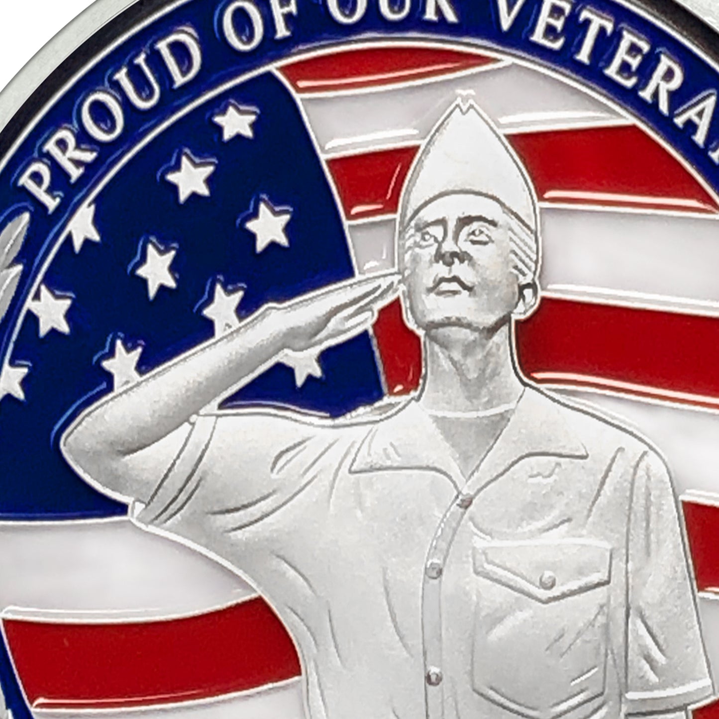Salute to Veterans Challenge Coin Sliver Military Coin