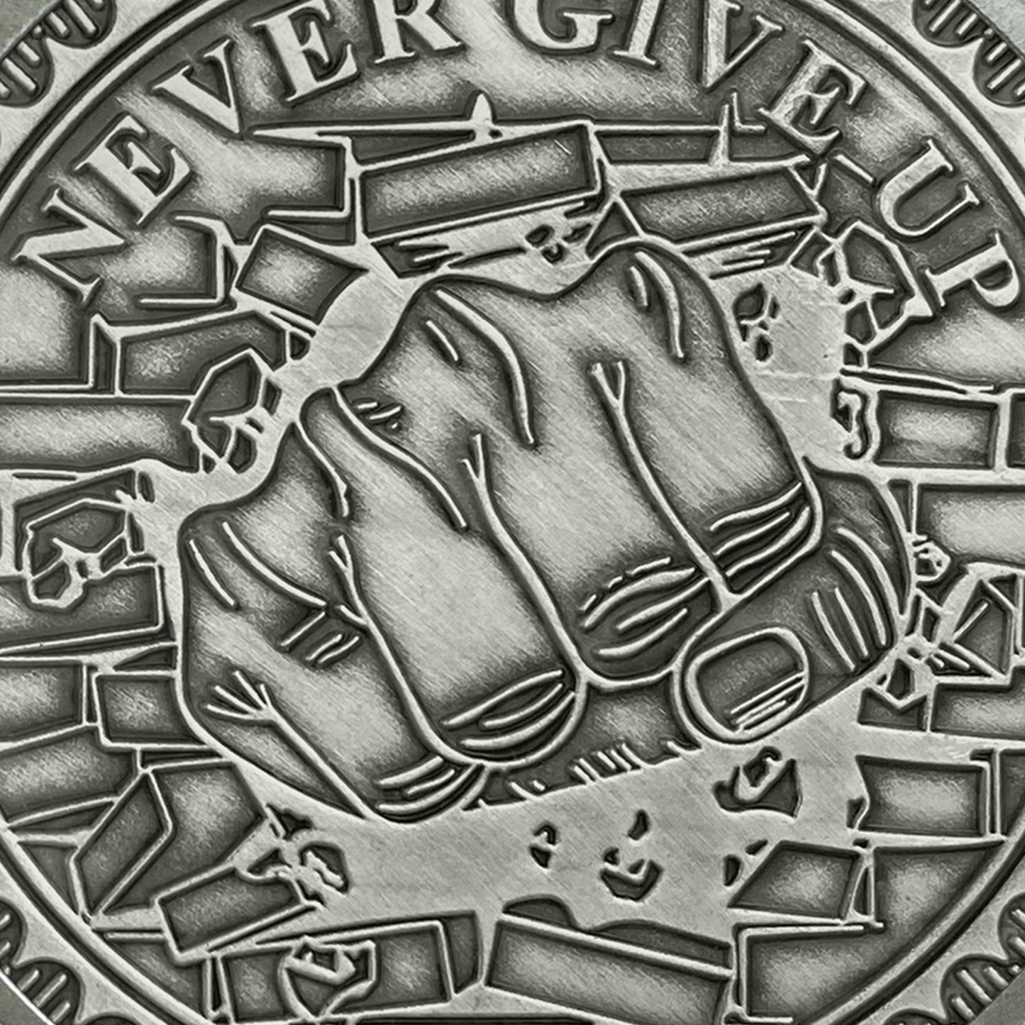 Never Give Up Encouragement Sobriety Coin Growth Gift AA Chips