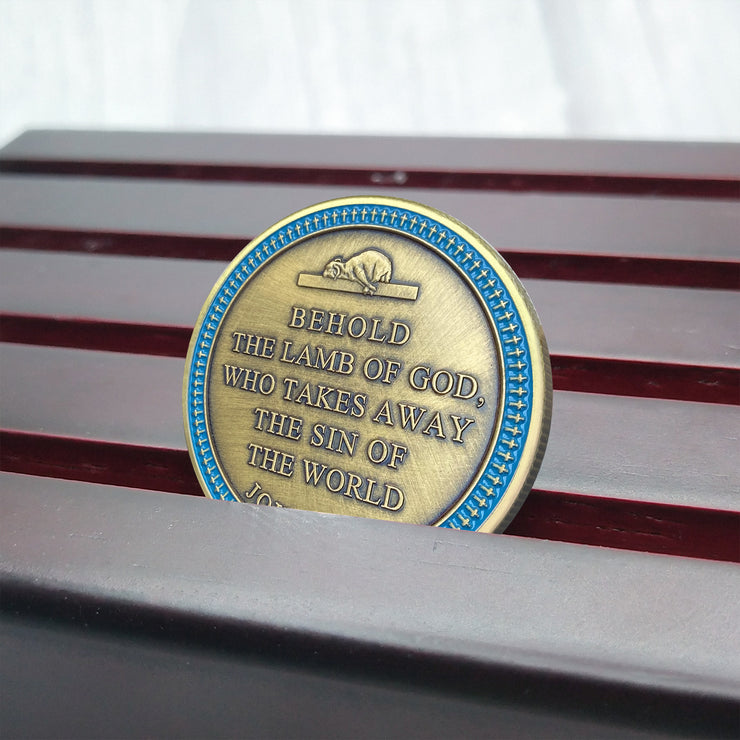 Lamb Of God Lion And Lamb Challenge Coin Religious Gift Coin