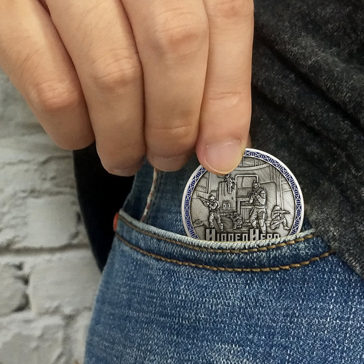 Hidden Hero Police Challenge Coin