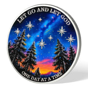 Gazing at Shooting Stars Sobriety Coin