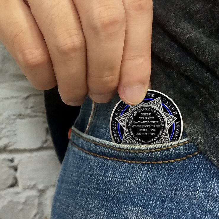 Winged Angel Police Badge Challenge Coin