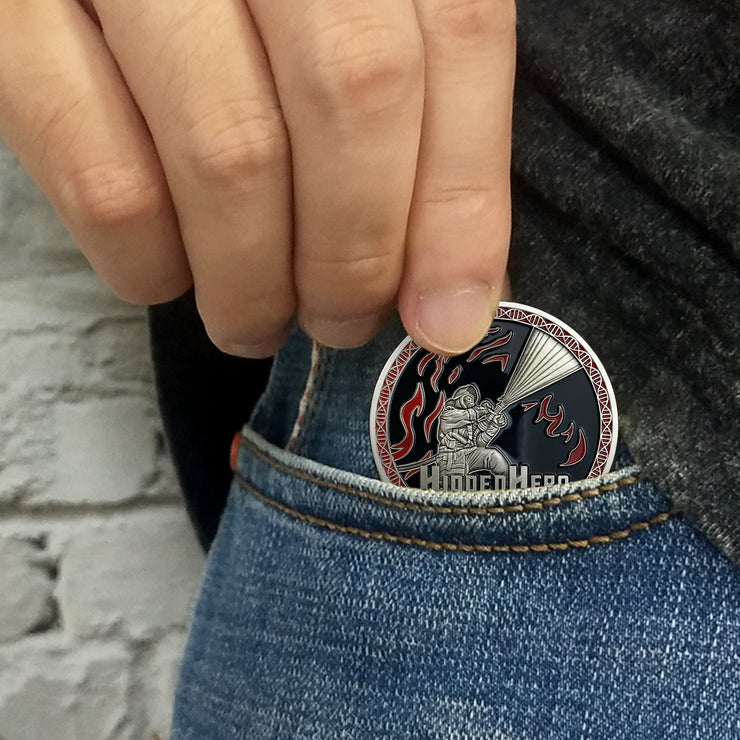 Hidden Hero Firefighter Challenge Coin