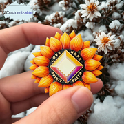 Personalized Sunflower Recovery Medallion Sobriety Coin with Serenity Message Love, Hope, Spirit & Faith Token Just for Today