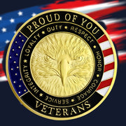 US Military Veterans Thank You for Your Service Army Appreciation Challenge Coin