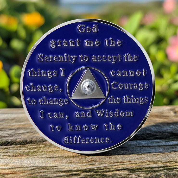 Personalized Rotating Triangle 12 Steps Sobriety Milestone Coin