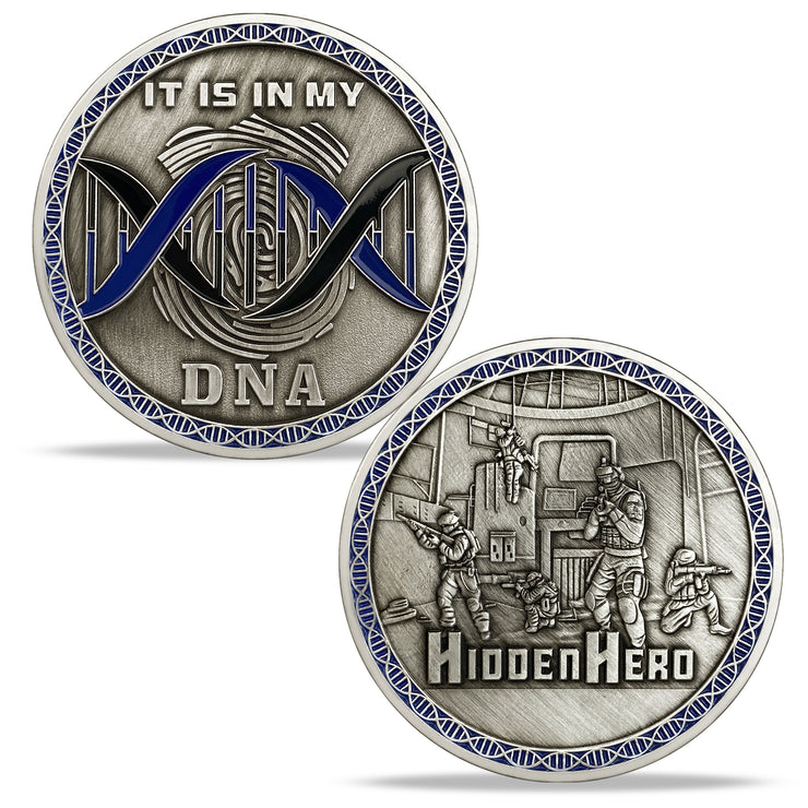 Hidden Hero Police Challenge Coin