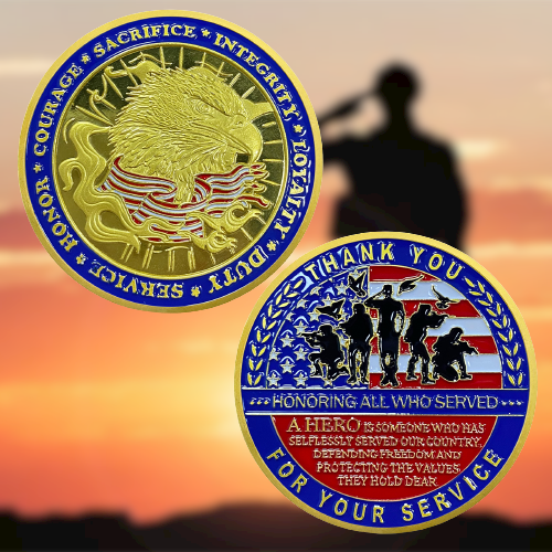 Thank You For Your Service Challenge Coins-AtSKnsk