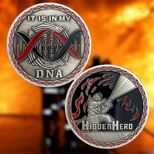 Hidden Hero Firefighter Challenge Coin