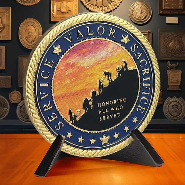A Prayer for Veterans Challenge Coin Honoring All Who Served Medallion Gift-AtSKnSK