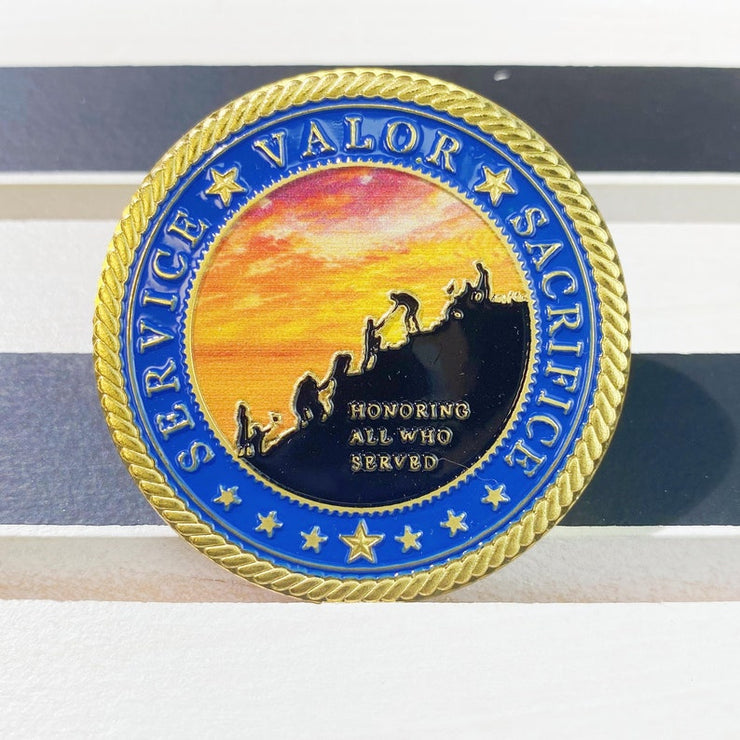 A Prayer for Veterans Challenge Coin Honoring All Who Served Medallion Gift-AtSKnSK