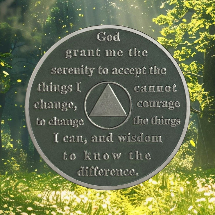 Personalized Rainbow Skull Sobriety Coin