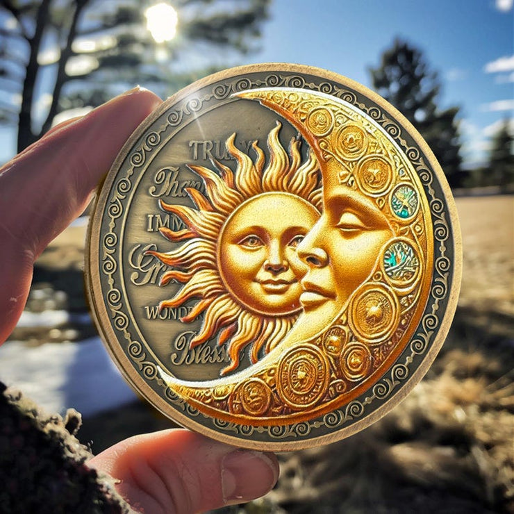 Celebrate Living Clean Narcotics Alcoholics Anonymous  Sunflower Blessing Sobriety Coin