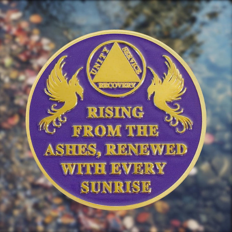 Break Free Rising from The Ashes Phoenix Original Sobriety Coin