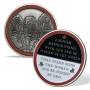 Knights Templar With Lion Cross Challenge Coin